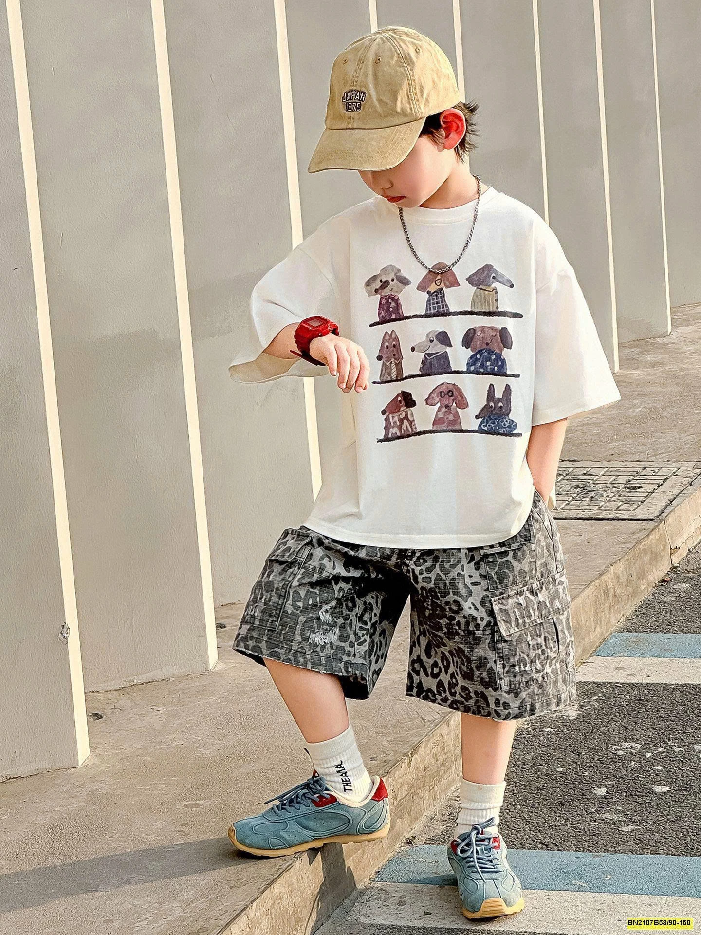 SÉT ÁO THUN CÚN MIX QUẦN SHORT DA BÁO