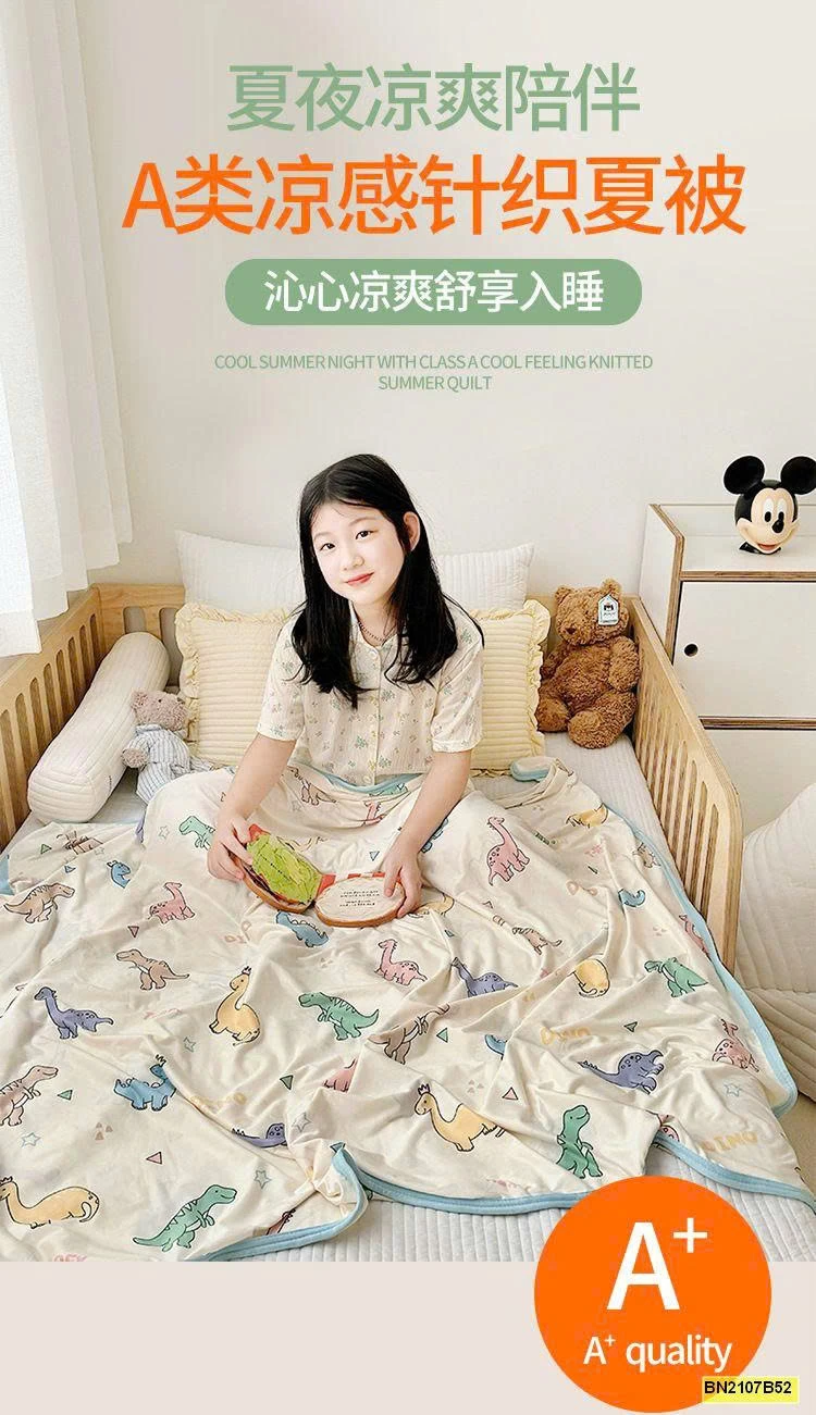 CHĂN HÈ ĐIỀU HÒA COTTON LẠNH CHO BÉ