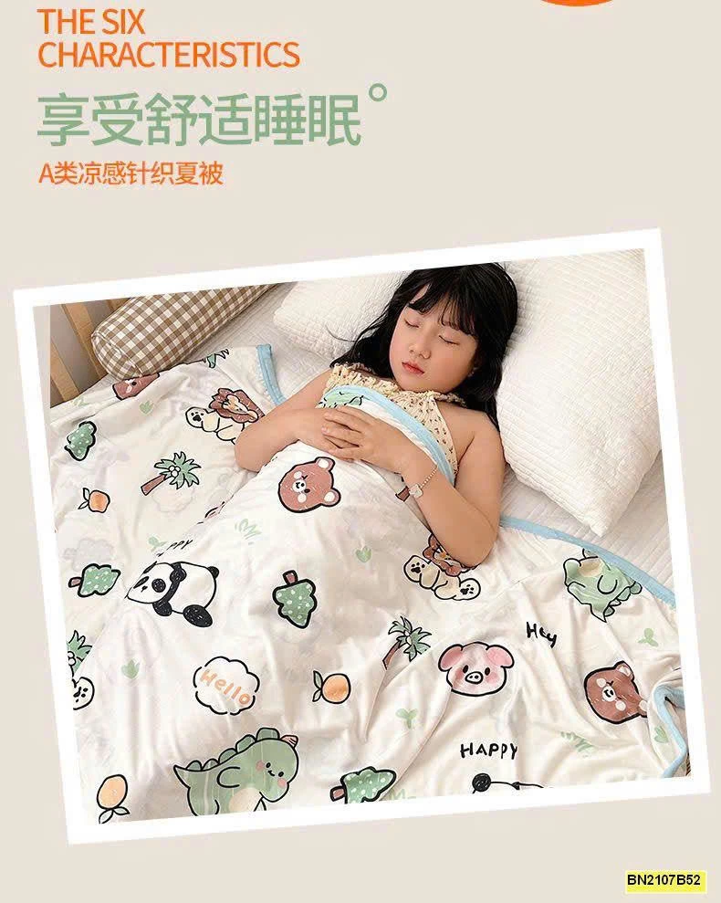 CHĂN HÈ ĐIỀU HÒA COTTON LẠNH CHO BÉ