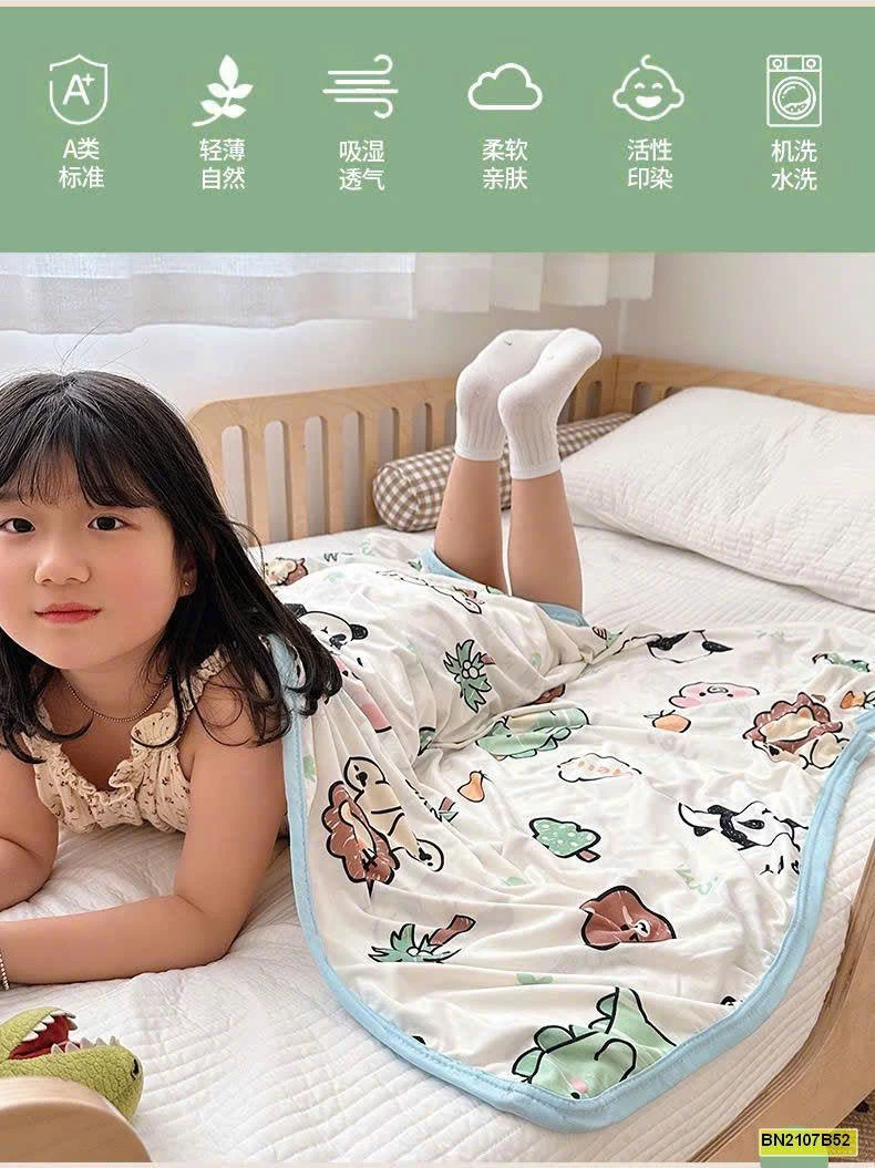 CHĂN HÈ ĐIỀU HÒA COTTON LẠNH CHO BÉ