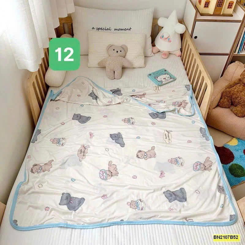 CHĂN HÈ ĐIỀU HÒA COTTON LẠNH CHO BÉ