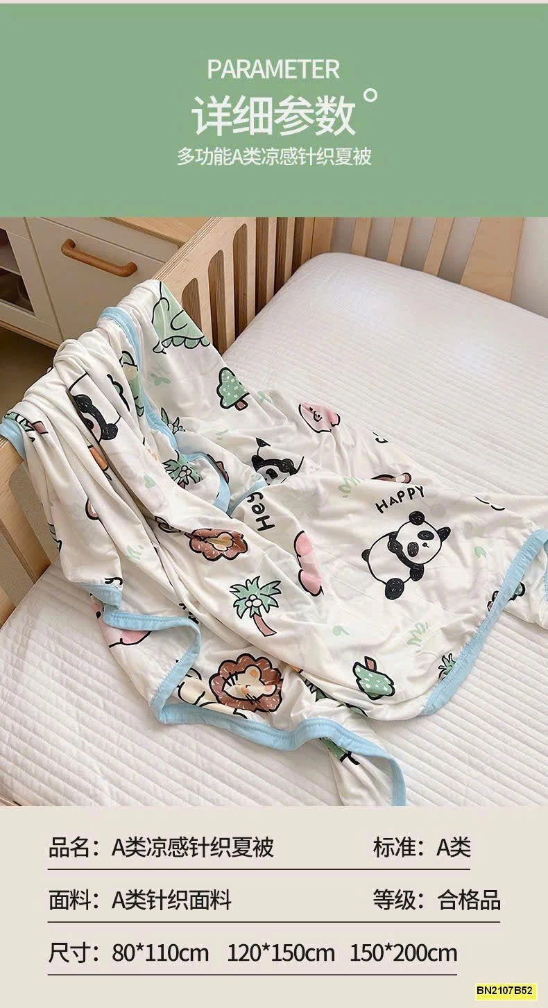CHĂN HÈ ĐIỀU HÒA COTTON LẠNH CHO BÉ