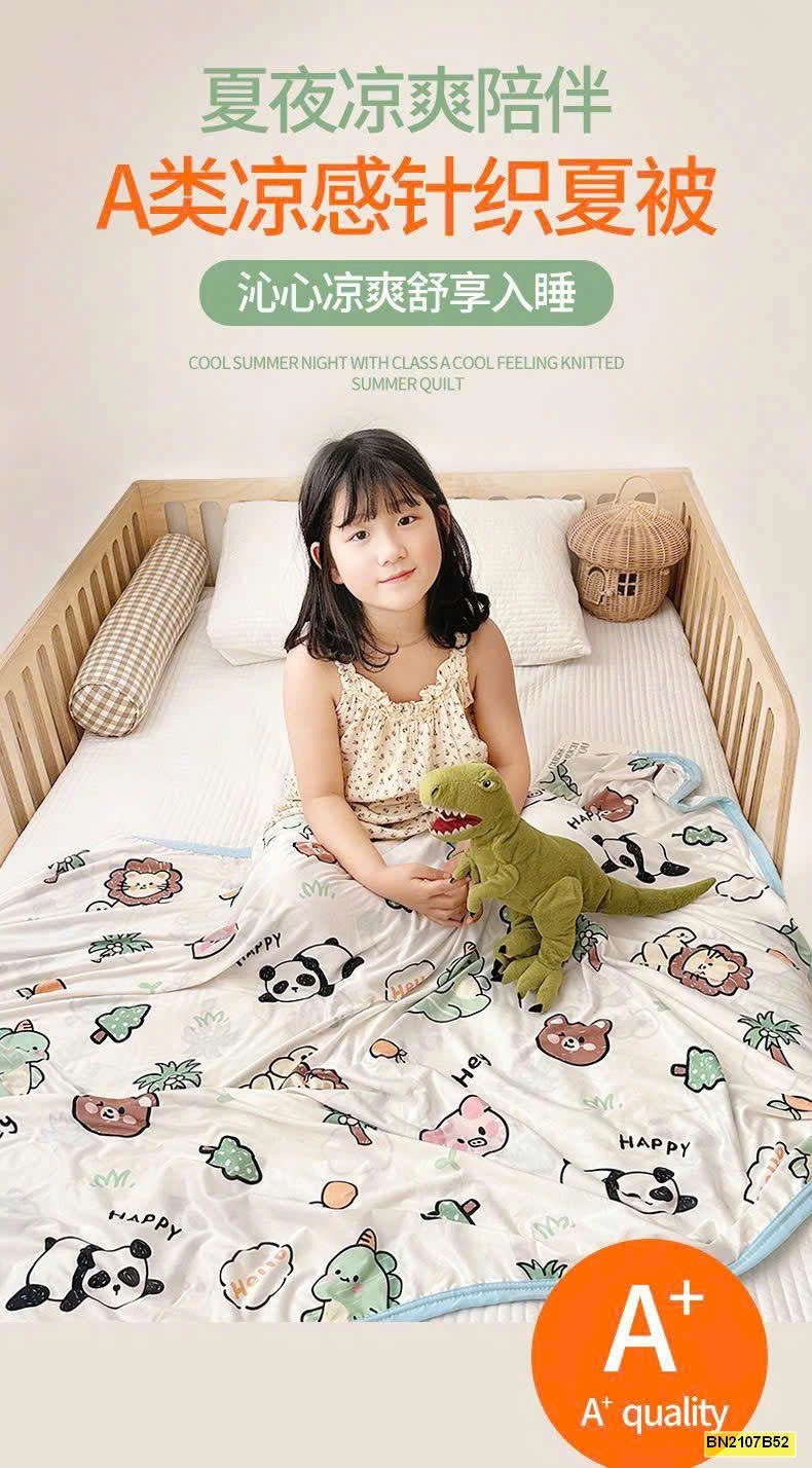 CHĂN HÈ ĐIỀU HÒA COTTON LẠNH CHO BÉ