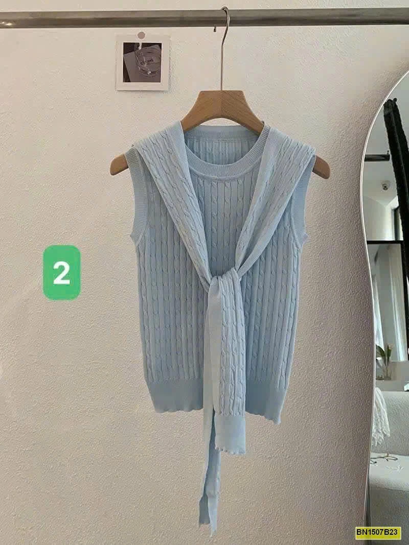 ÁO LEN DỆT BA LỖ KÈM KHĂN