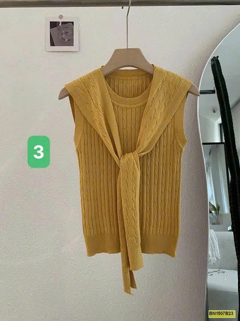 ÁO LEN DỆT BA LỖ KÈM KHĂN