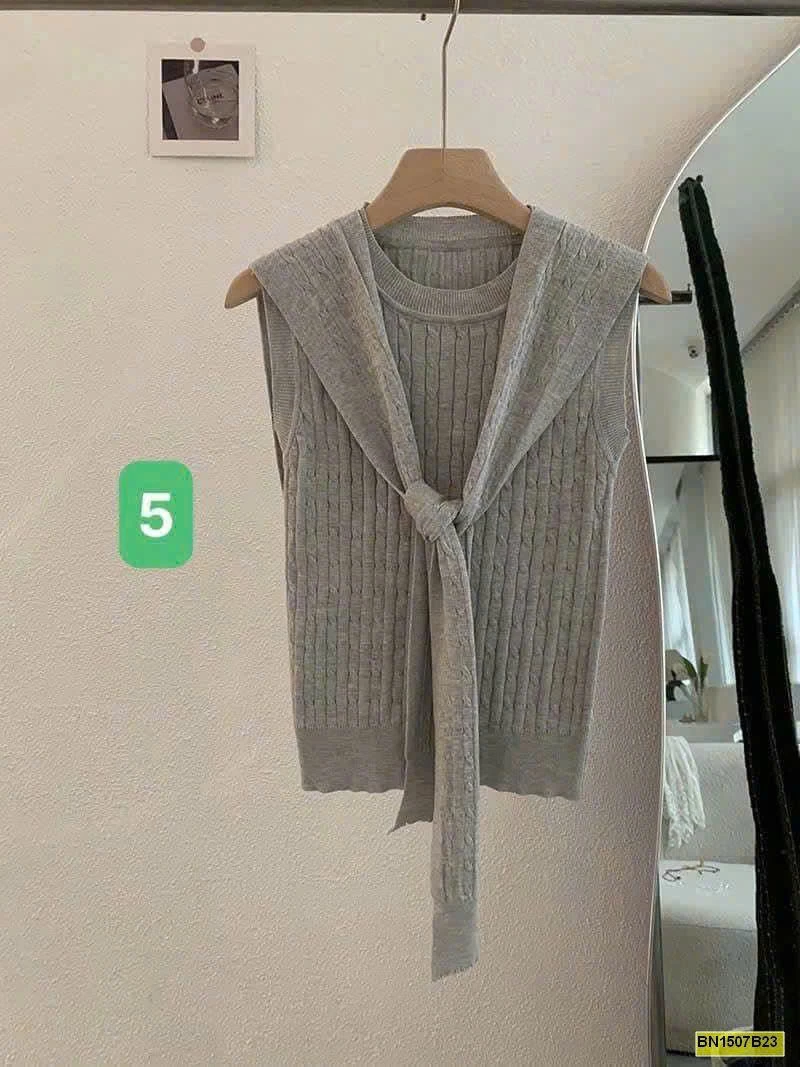 ÁO LEN DỆT BA LỖ KÈM KHĂN