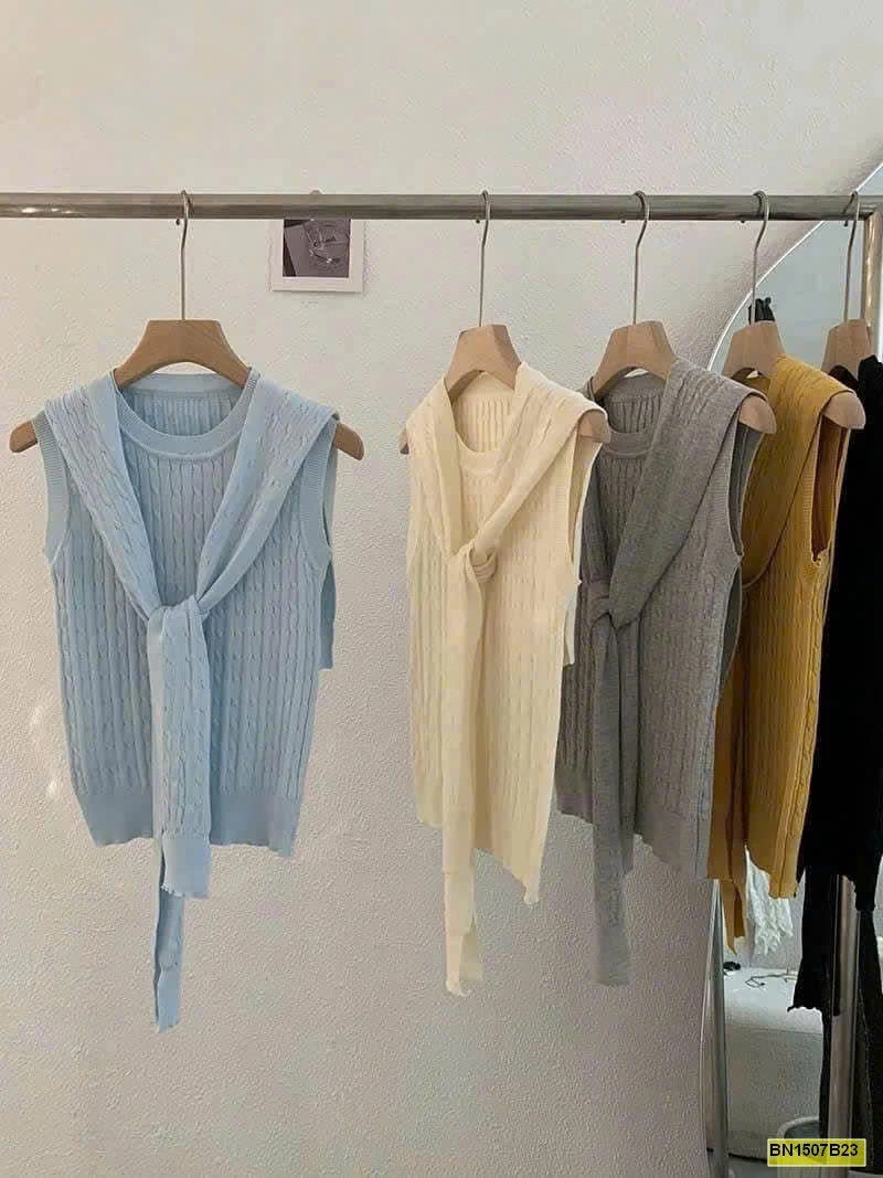 ÁO LEN DỆT BA LỖ KÈM KHĂN