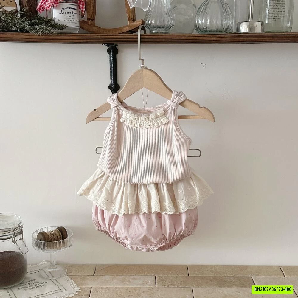 SÉT ÁO GÂN QUẦN BÍ PHỐI REN SZ NHÍ