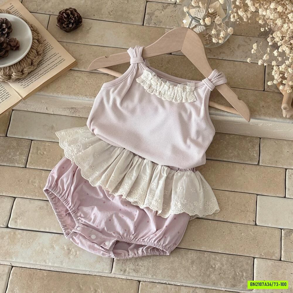 SÉT ÁO GÂN QUẦN BÍ PHỐI REN SZ NHÍ