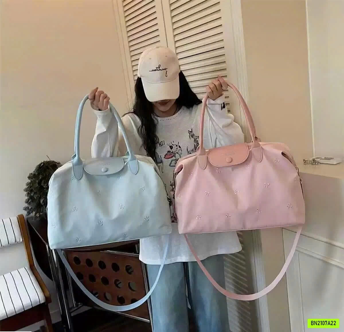 TÚI BOSTON THÊU NƠ SIÊU XINH