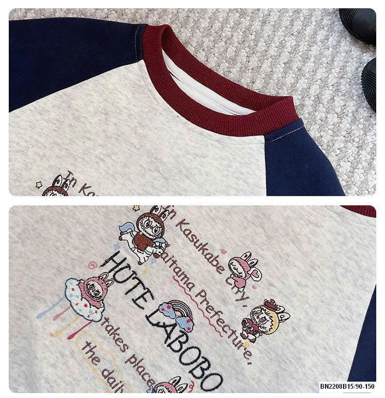 ÁO NỈ LABUBU PHỐI MÀU TAY