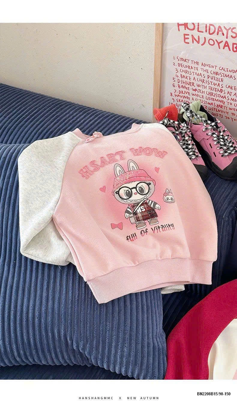 ÁO NỈ LABUBU PHỐI MÀU TAY