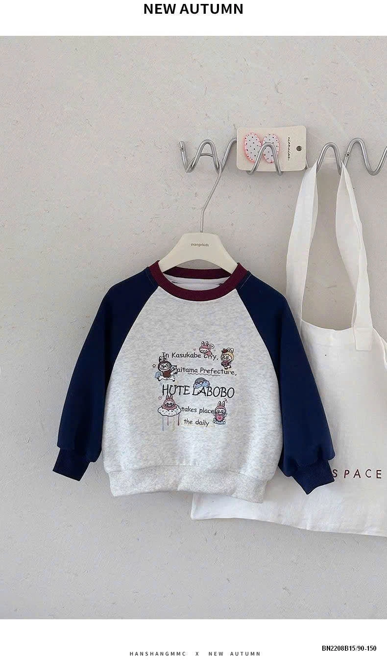 ÁO NỈ LABUBU PHỐI MÀU TAY