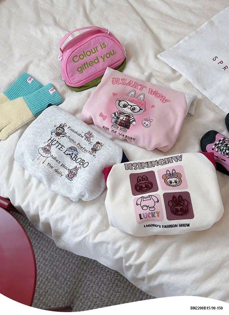 ÁO NỈ LABUBU PHỐI MÀU TAY