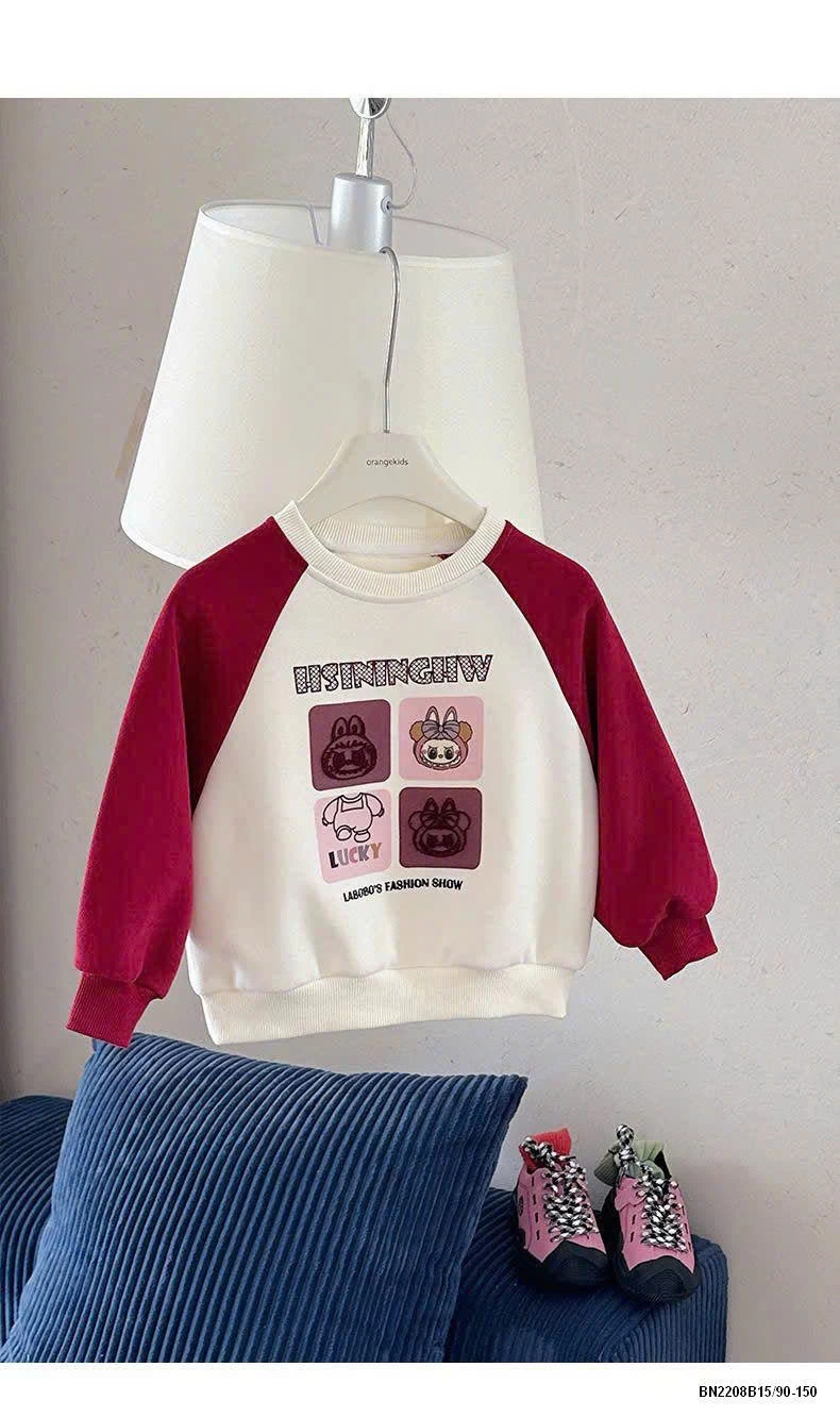 ÁO NỈ LABUBU PHỐI MÀU TAY