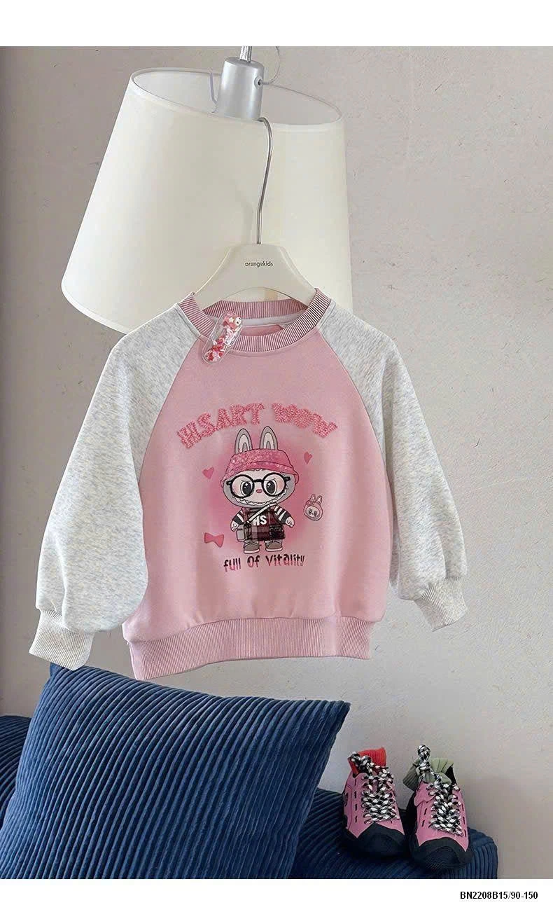 ÁO NỈ LABUBU PHỐI MÀU TAY