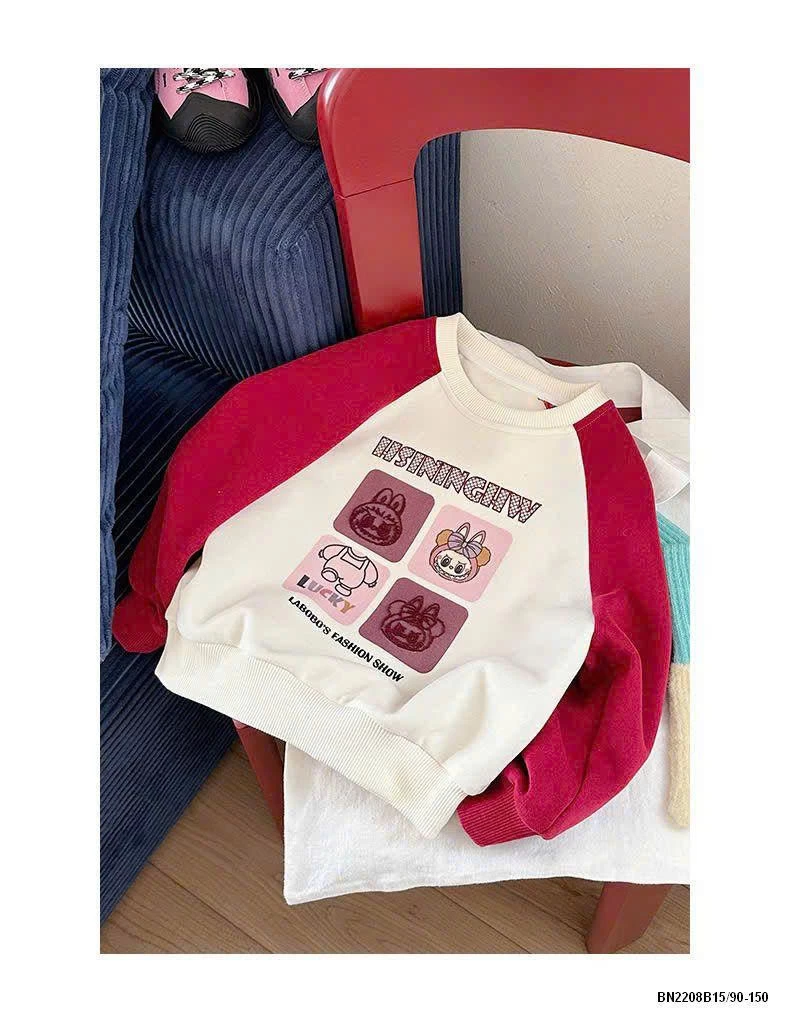 ÁO NỈ LABUBU PHỐI MÀU TAY