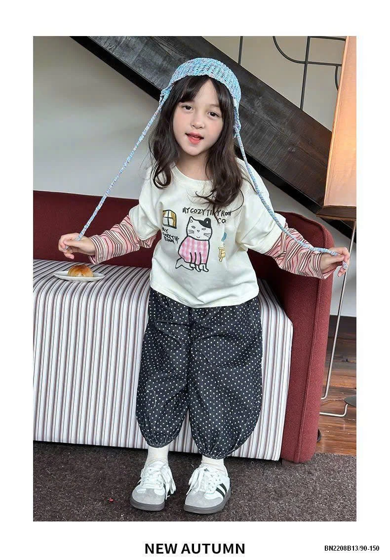 ÁO THUN PHỐI TAY KẺ