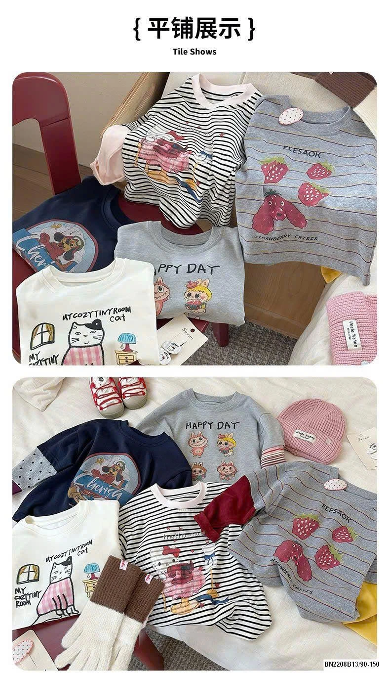 ÁO THUN PHỐI TAY KẺ