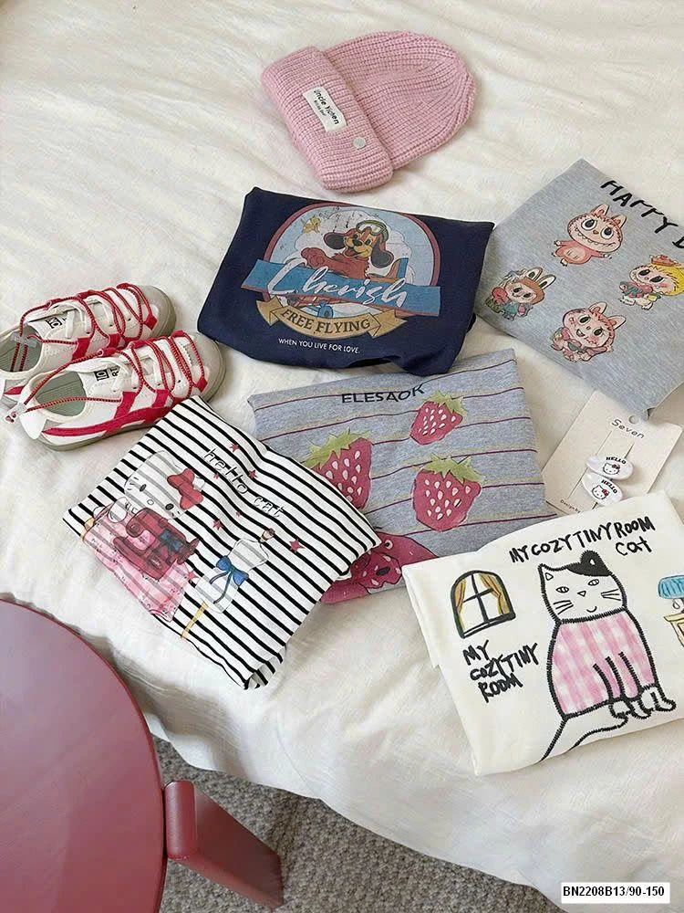 ÁO THUN PHỐI TAY KẺ