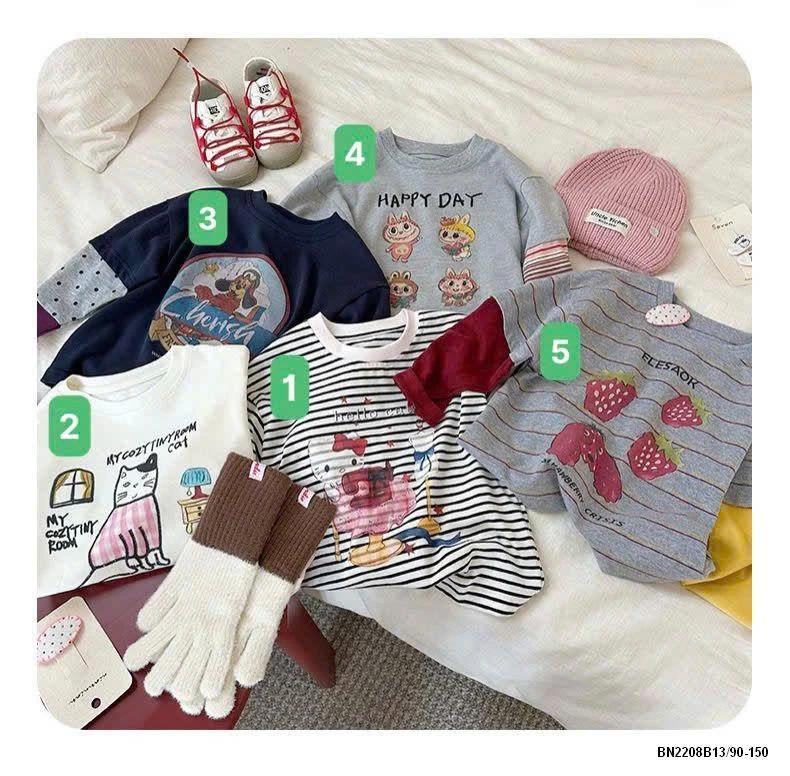 ÁO THUN PHỐI TAY KẺ