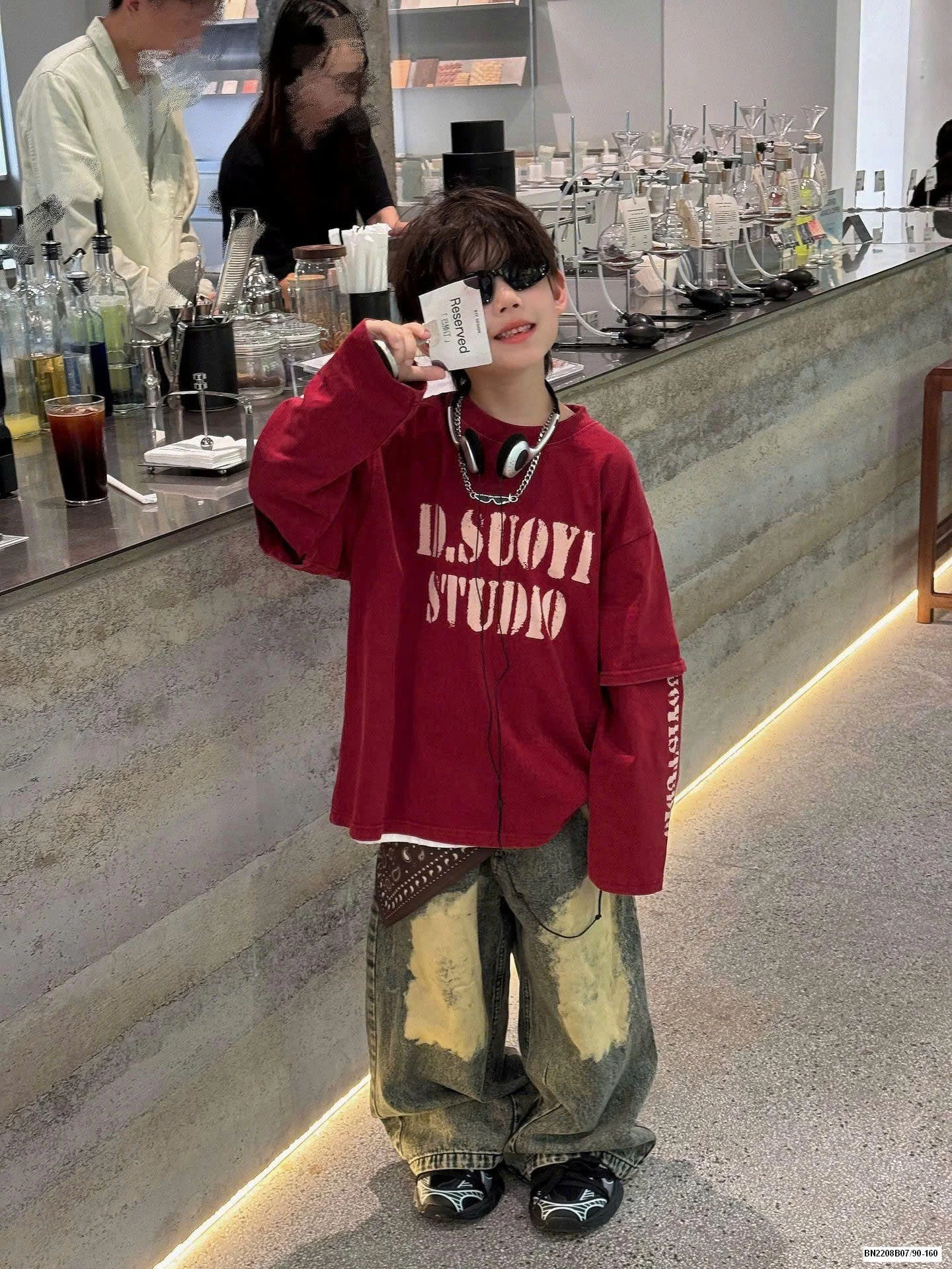 SET ÁO NỈ CHỮ MIX QUẦN JEAN TARUS