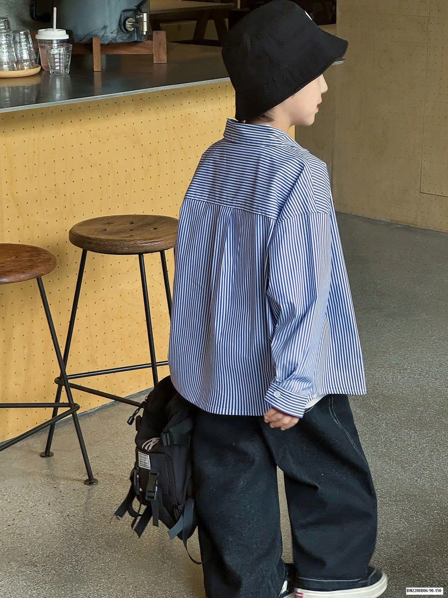 SET ÁO SƠ MI XANH MIX QUẦN JEAN A.O.A KIDS