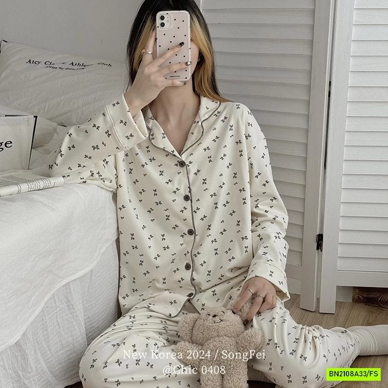 PIZAMA COTTON HOA NHÍ NỘI ĐỊA