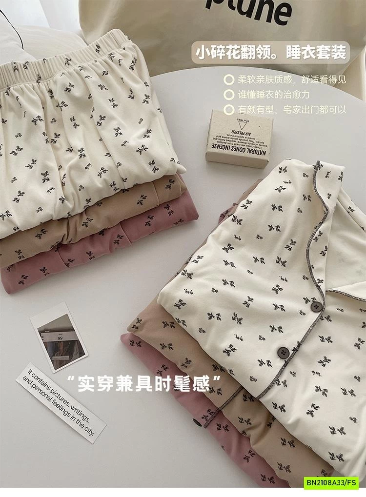 PIZAMA COTTON HOA NHÍ NỘI ĐỊA