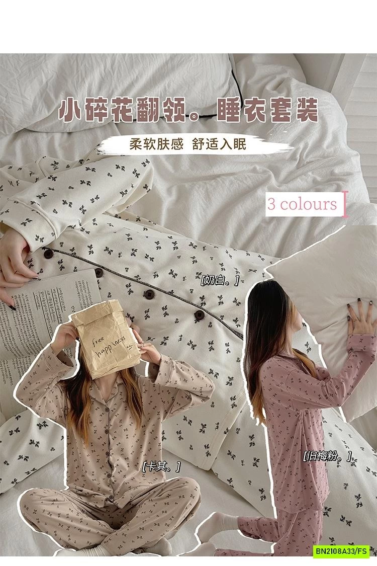 PIZAMA COTTON HOA NHÍ NỘI ĐỊA