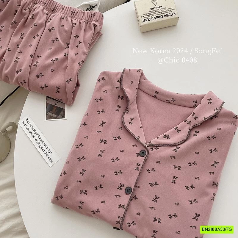 PIZAMA COTTON HOA NHÍ NỘI ĐỊA