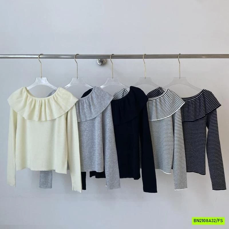 ÁO LEN MONTOGHI CỔ CHOÀNG TRỄ VAI RSSTUDIO