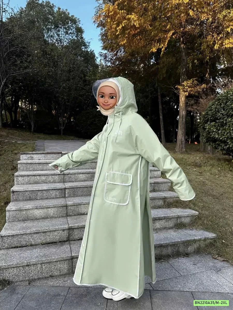 ÁO MƯA ĐƠN PHỐI MÀU VIỀN NỮ