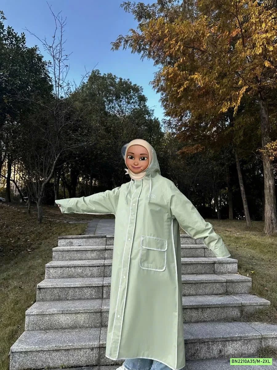 ÁO MƯA ĐƠN PHỐI MÀU VIỀN NỮ