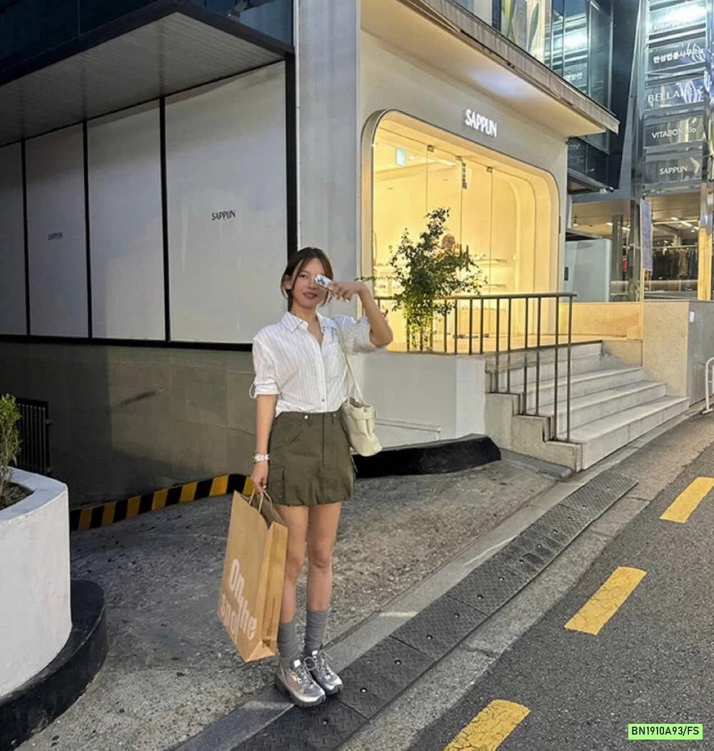 SƠ MI SỌC OVERSIZE WGWE6792