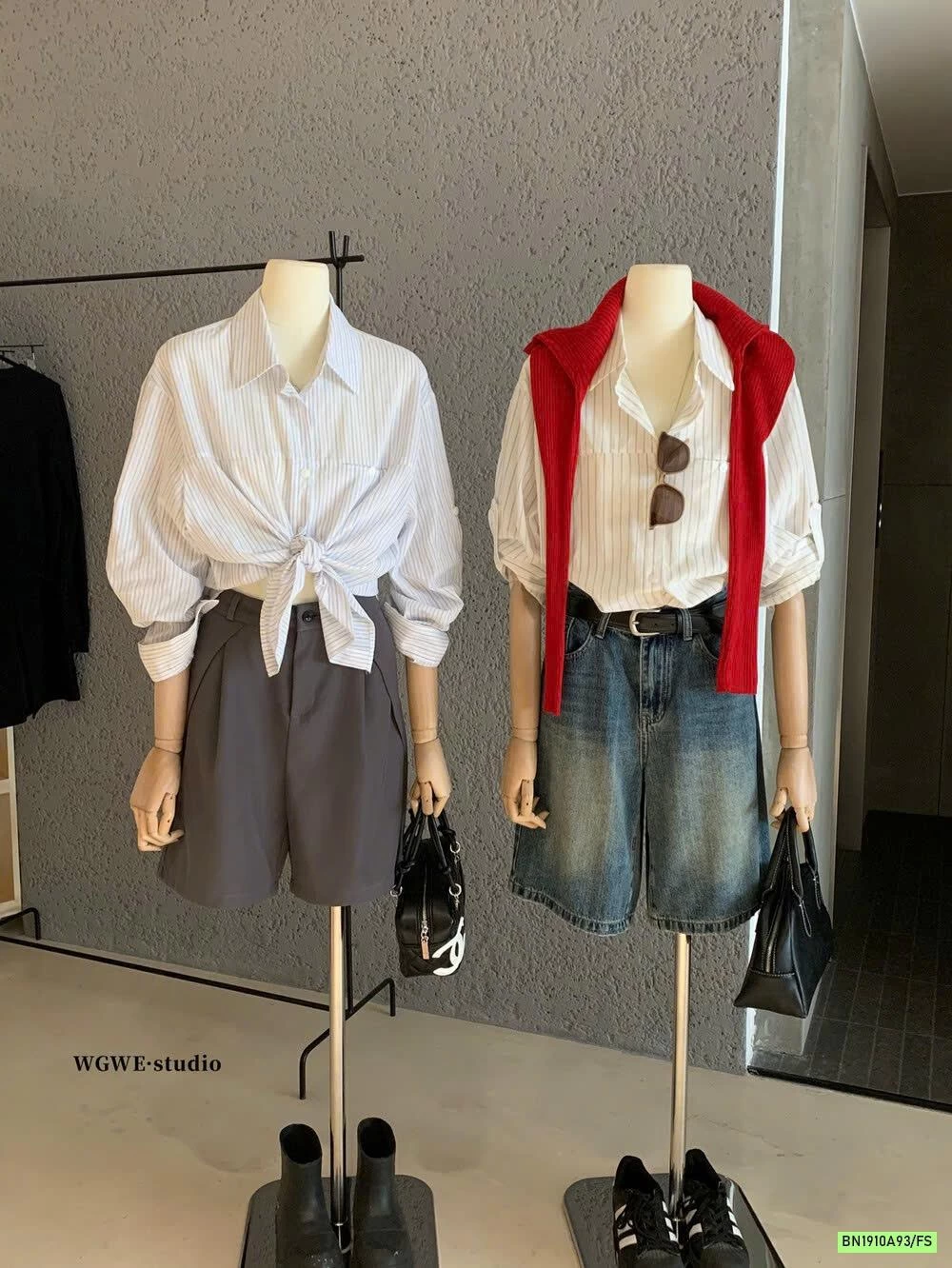 SƠ MI SỌC OVERSIZE WGWE6792