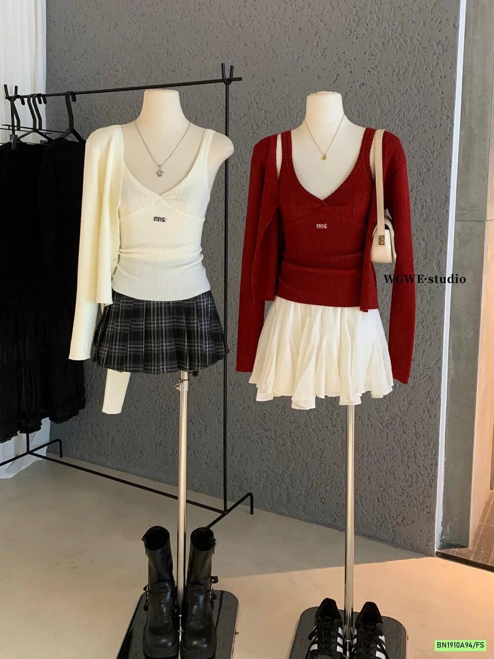 SÉT ÁO 3 LỖ+CARDIGAN WGWE7581