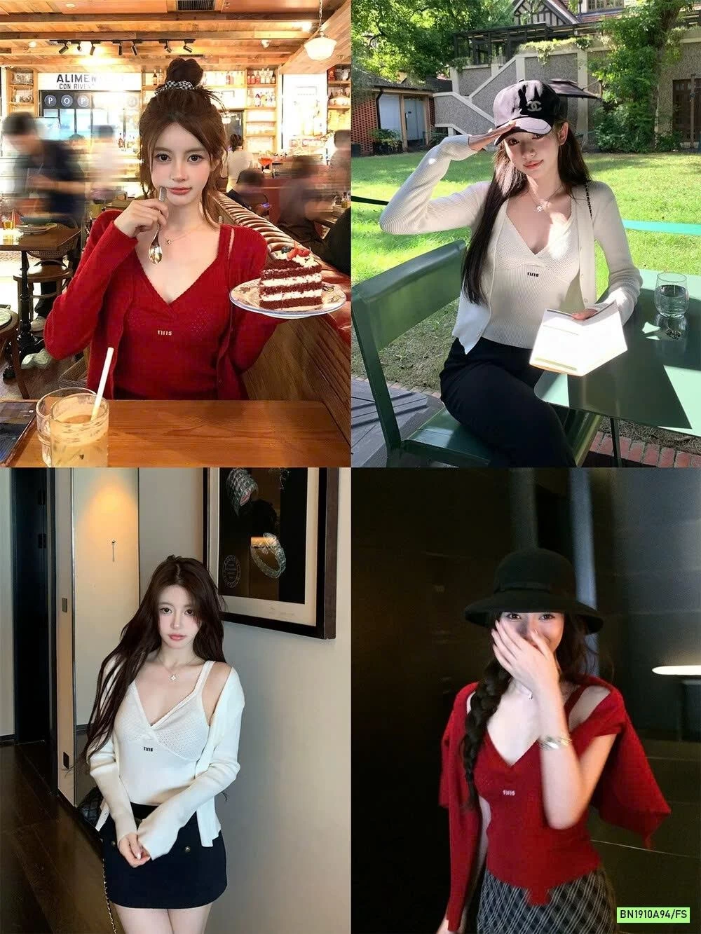 SÉT ÁO 3 LỖ+CARDIGAN WGWE7581