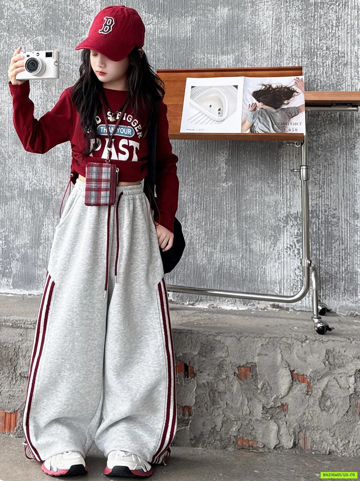 CROPTOP MIX QUẦN NỈ SUÔNG BG SZ ĐẠI