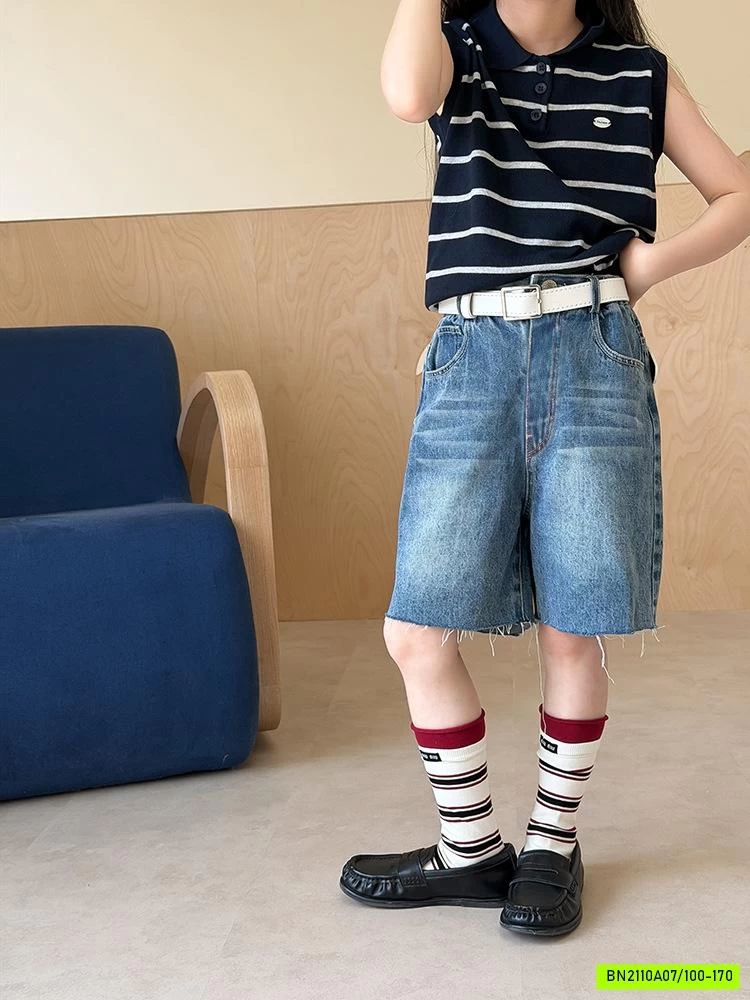 JEANS LỬNG 26B126 AMBB KO VIỀN GẤU