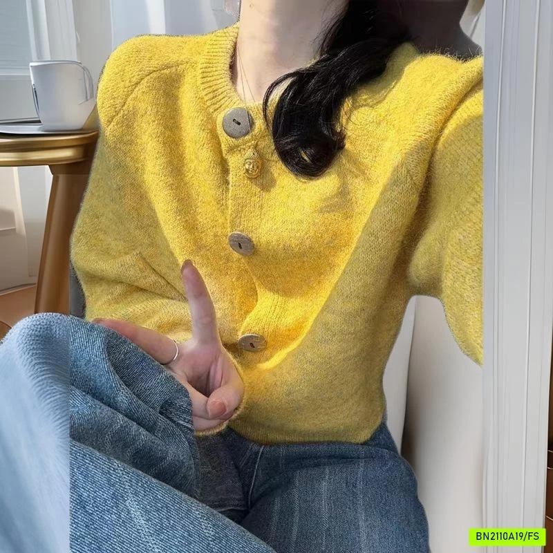 CARDIGAN LEN VÀNG