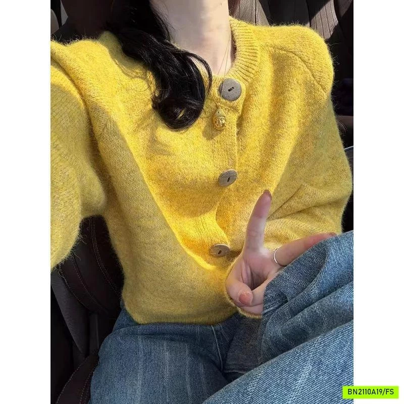 CARDIGAN LEN VÀNG