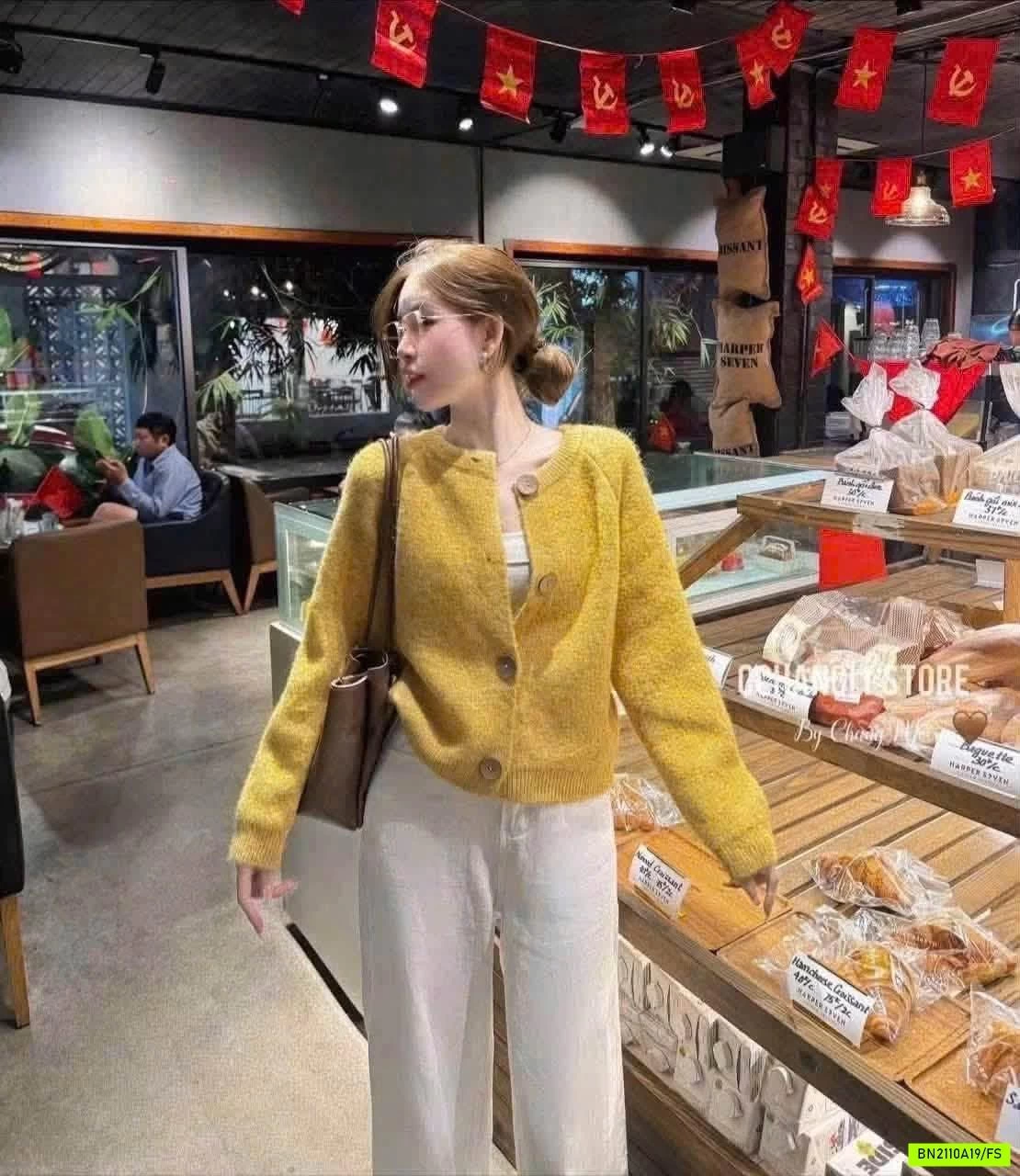 CARDIGAN LEN VÀNG