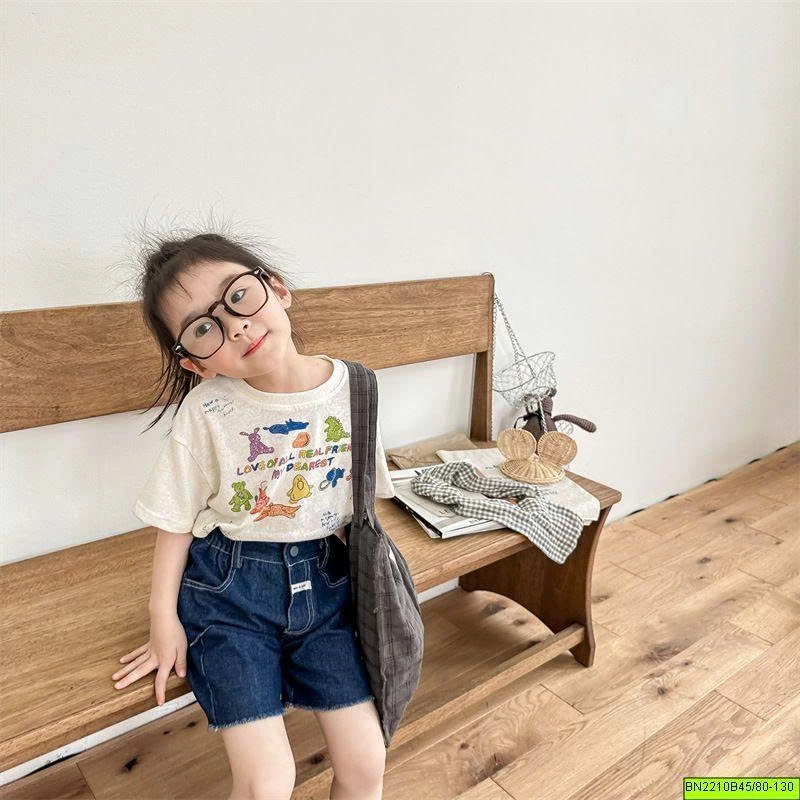 ( ADBABY ) QUẦN SHORT JEAN TUA GẤU MÁC TÚI