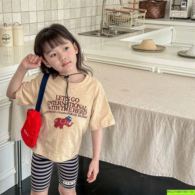 ( ADBABY ) ÁO THUN TRẮNG CON VOI