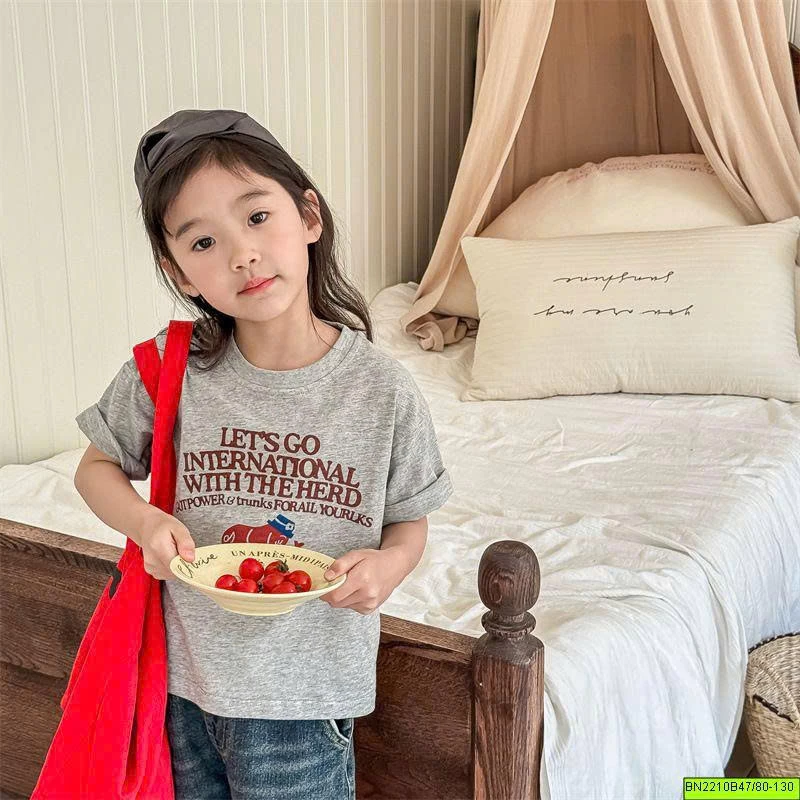 ( ADBABY ) ÁO THUN TRẮNG CON VOI