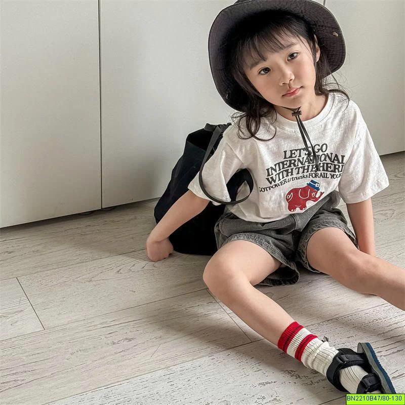 ( ADBABY ) ÁO THUN TRẮNG CON VOI