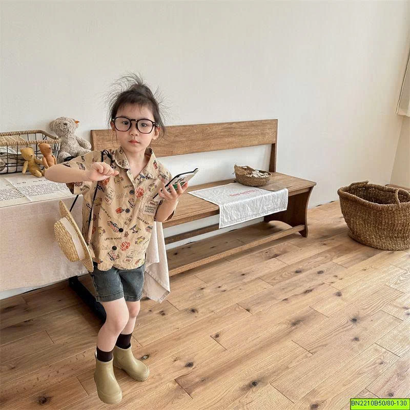 ( ADBABY ) ÁO SƠ MI IN HÌNH