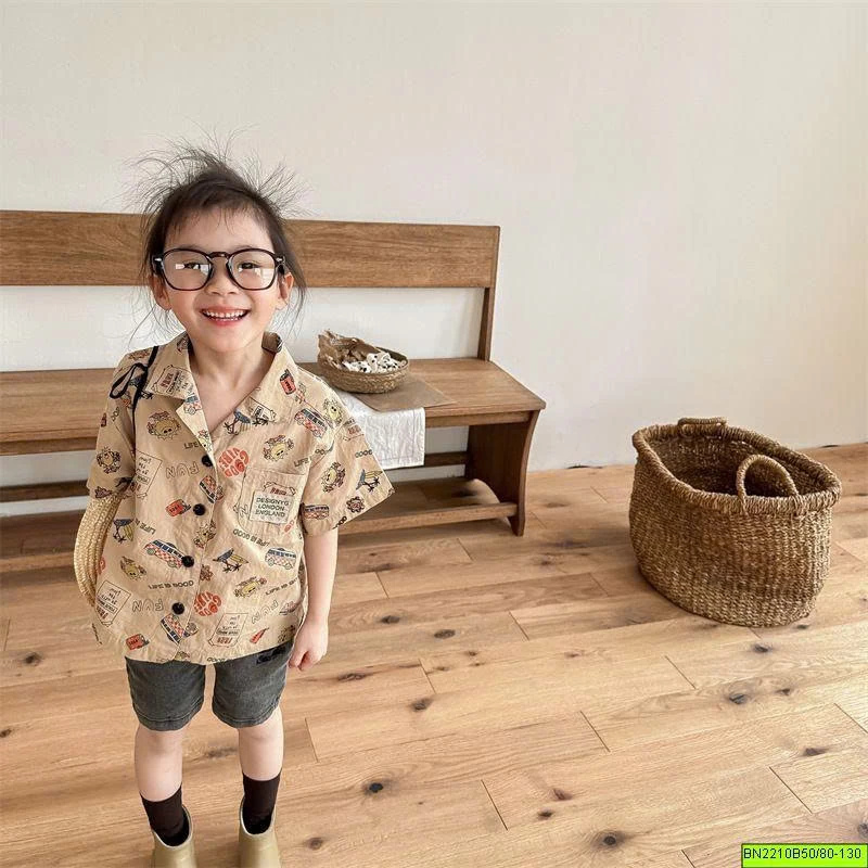 ( ADBABY ) ÁO SƠ MI IN HÌNH