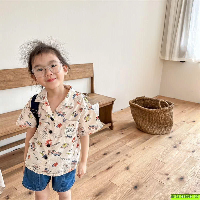 ( ADBABY ) ÁO SƠ MI IN HÌNH